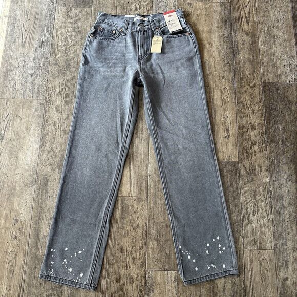 Levi's Denim - NEW Levi's LOW PRO STRAIGHT Leg Size 26 Gray Mid Rise Jeans Denim Pants 28x30